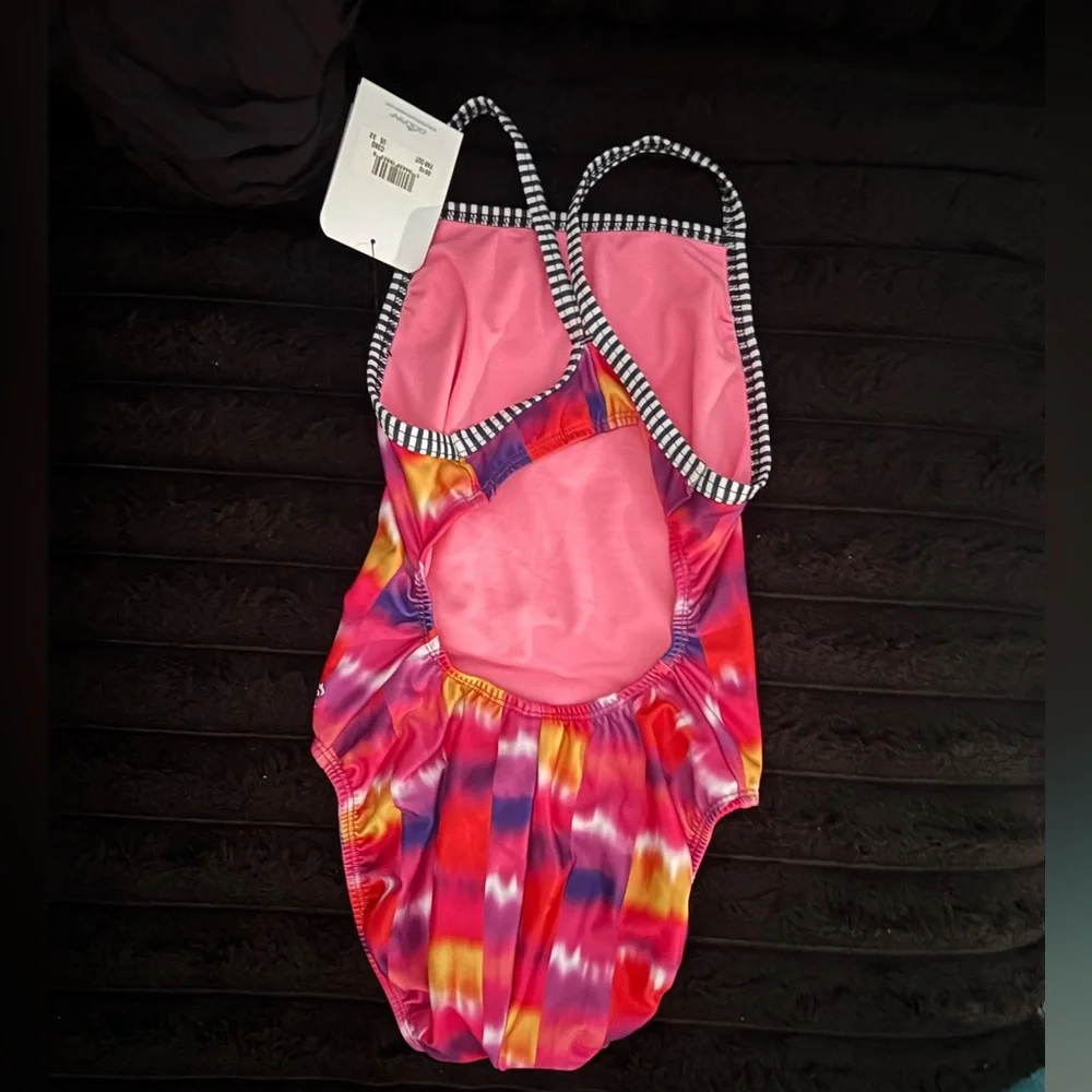 Uglies Girls' Pink Tie-Dye One-Piece Swimsuit